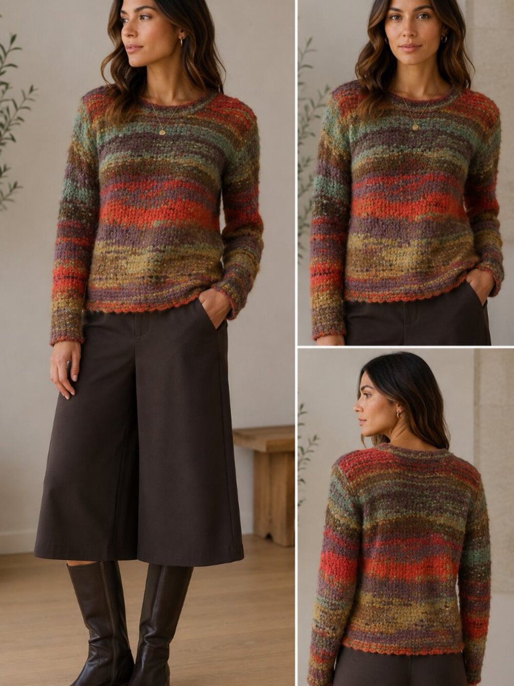Roberto Collina Baby Alpaca Wool Multicolor Bouclé Sweater Size S NWOT